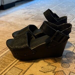 Calvin Klein Jeans Black Wedge platform Sandals